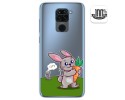 Funda Gel Transparente para Xiaomi Redmi Note 9 diseño Conejo Dibujos