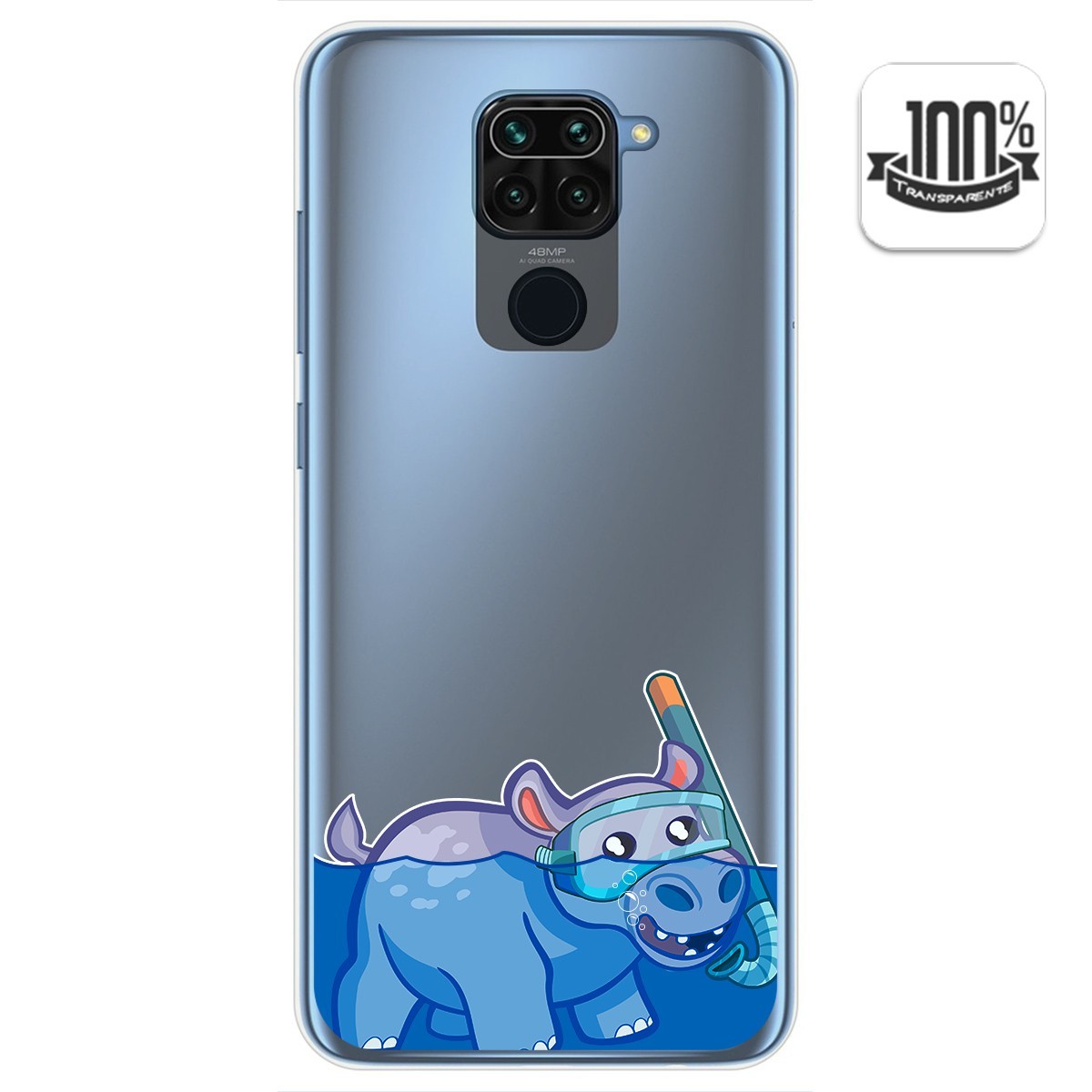 Funda Gel Transparente para Xiaomi Redmi Note 9 diseño Hipo Dibujos