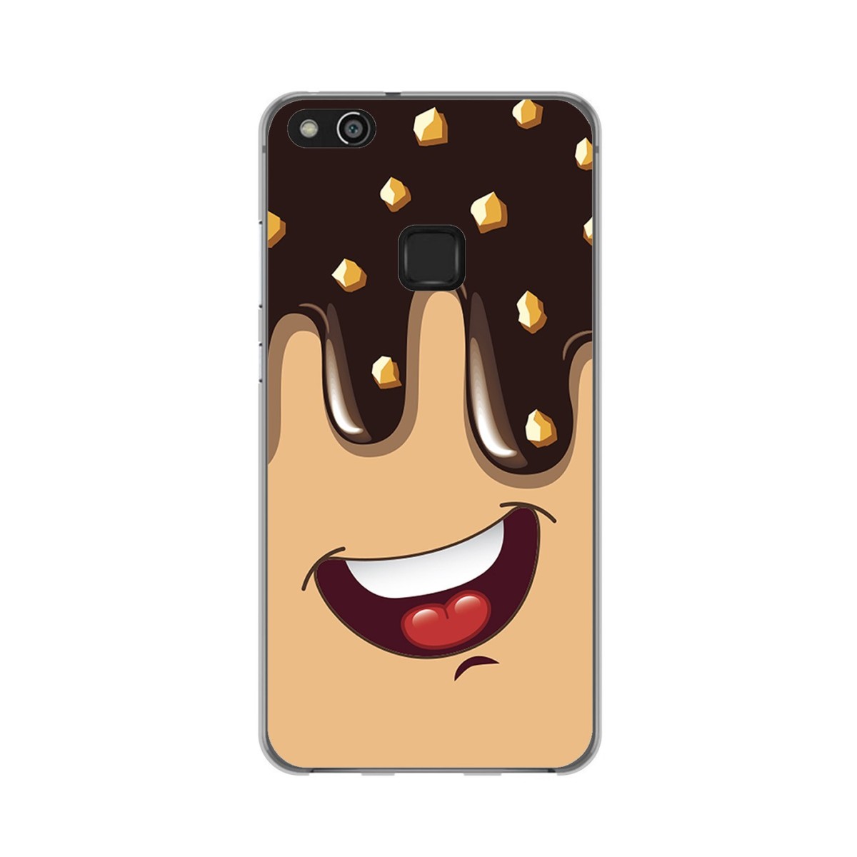 Funda Gel Tpu para Huawei P10 Lite Diseño Helado Chocolate Dibujos
