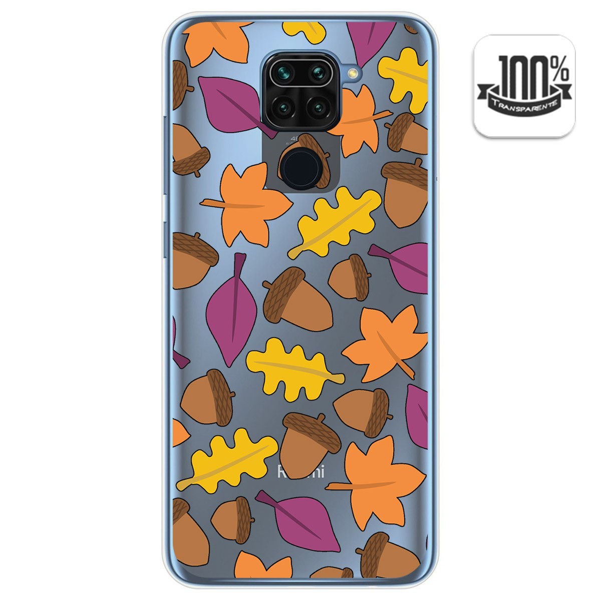 Funda Gel Transparente para Xiaomi Redmi Note 9 diseño Otoño Dibujos