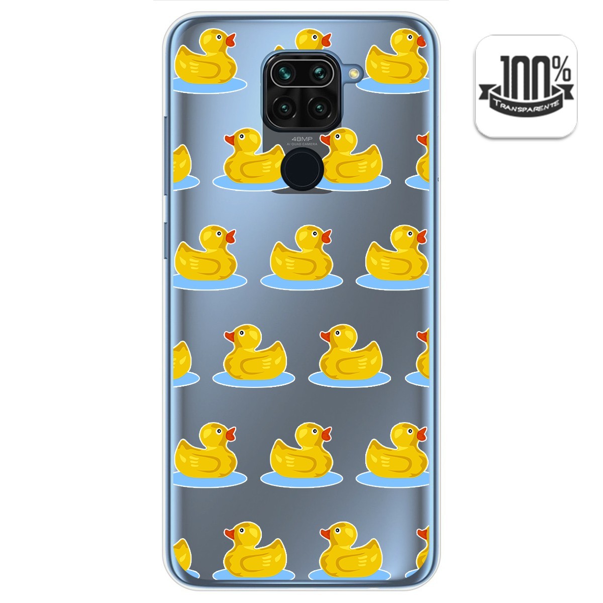 Funda Gel Transparente para Xiaomi Redmi Note 9 diseño Pato Dibujos
