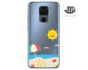 Funda Gel Transparente para Xiaomi Redmi Note 9 diseño Playa Dibujos