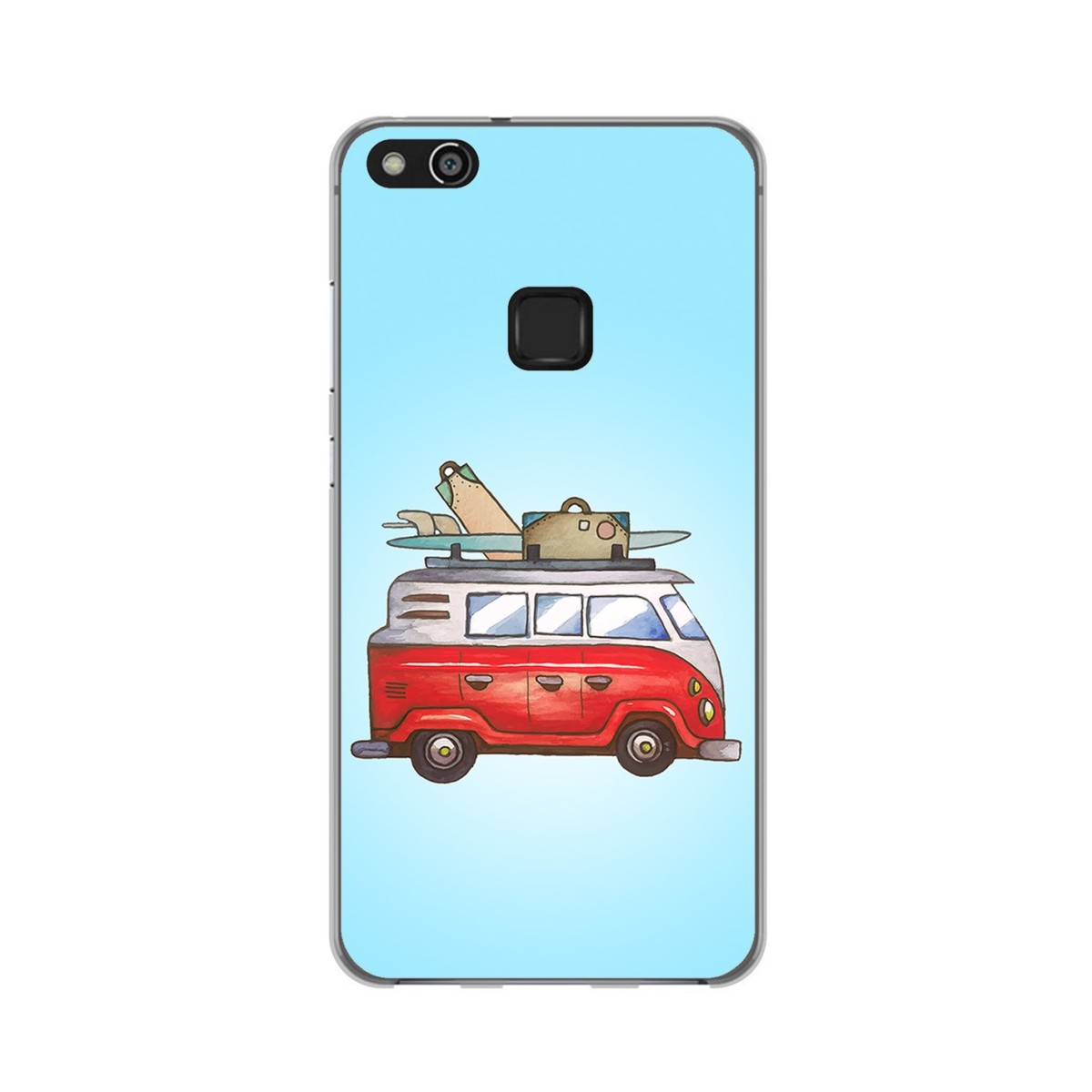 Funda Gel Tpu para Huawei P10 Lite Diseño Furgoneta Dibujos