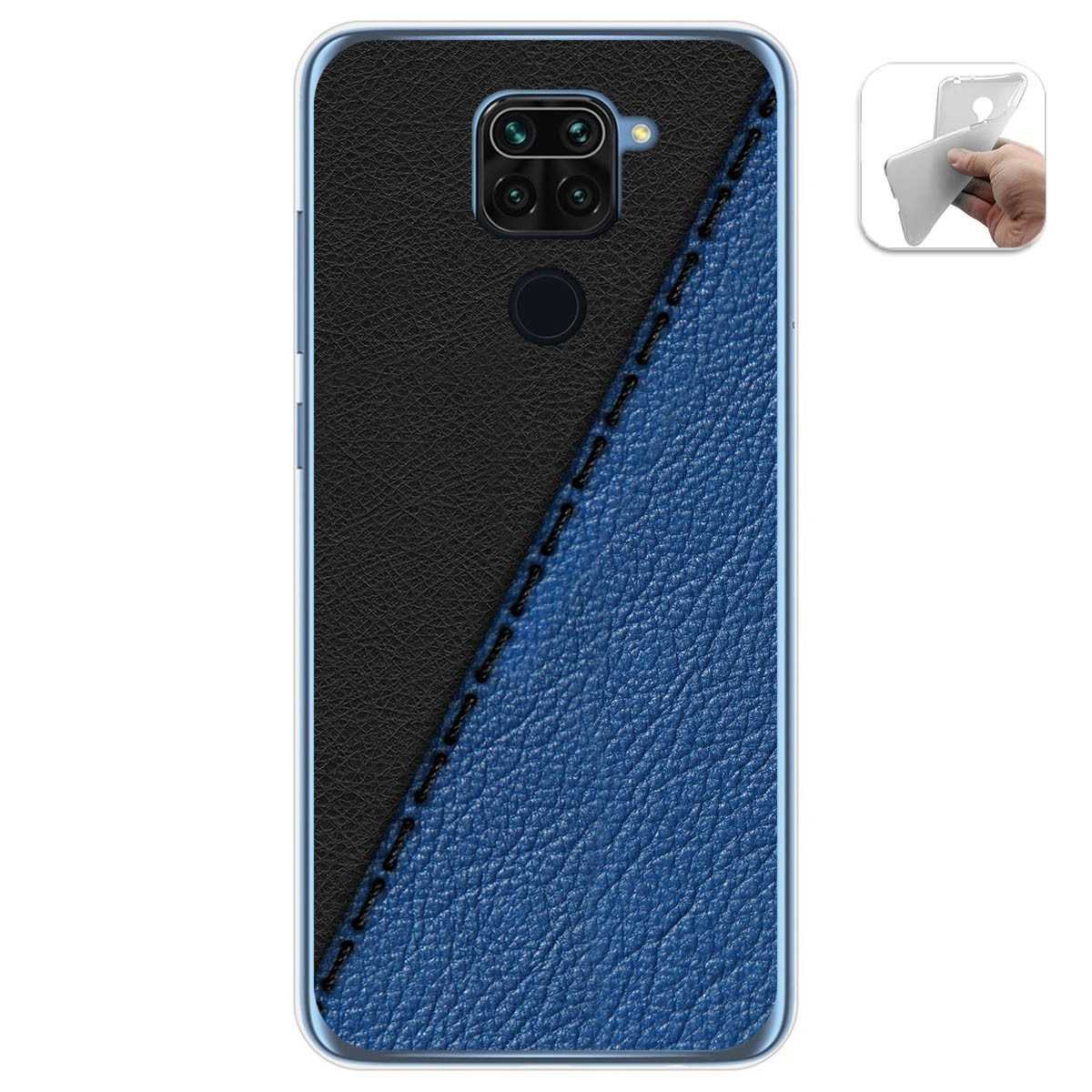 Funda Gel Tpu para Xiaomi Redmi Note 9 diseño Cuero 02 Dibujos