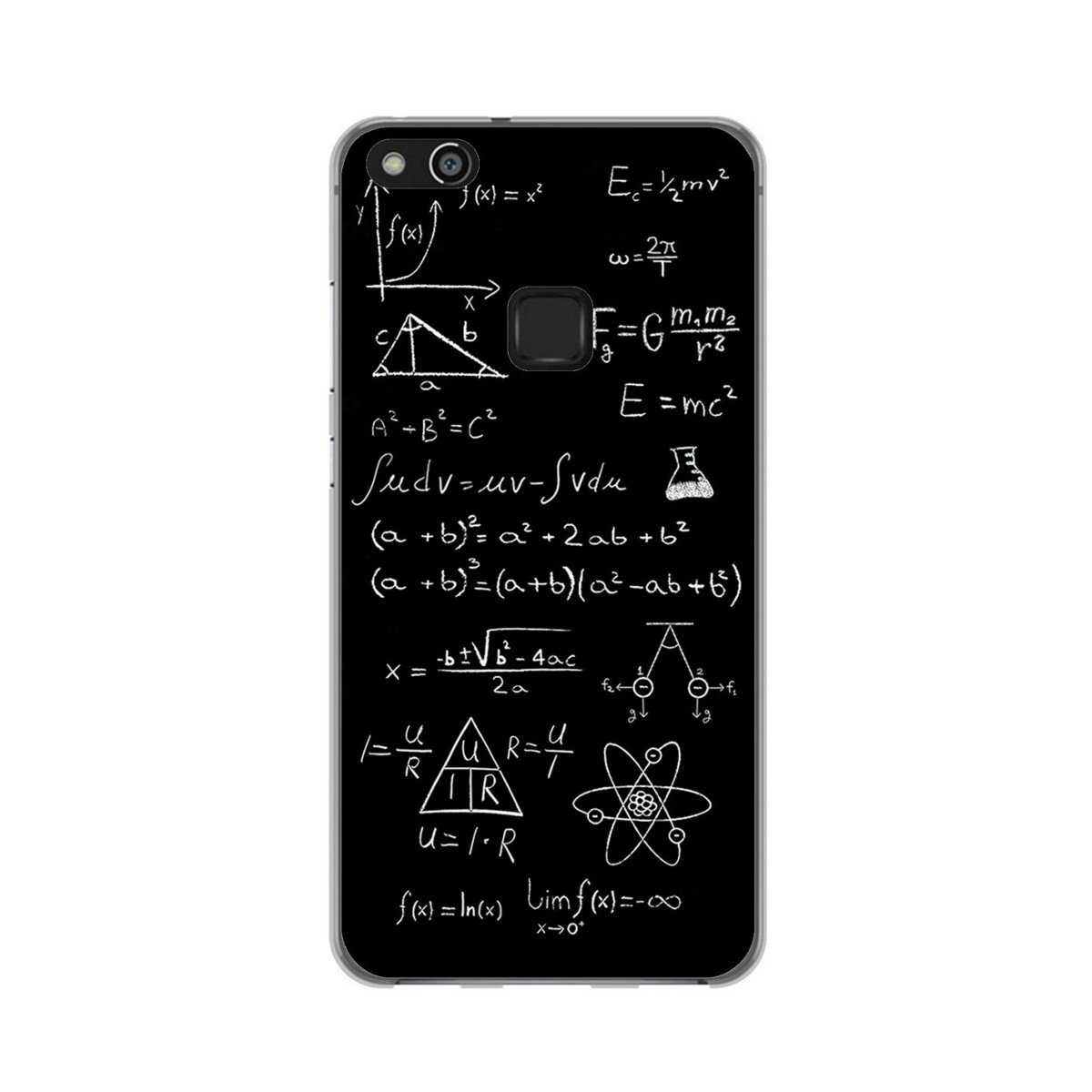 Funda Gel Tpu para Huawei P10 Lite Diseño Formulas Dibujos