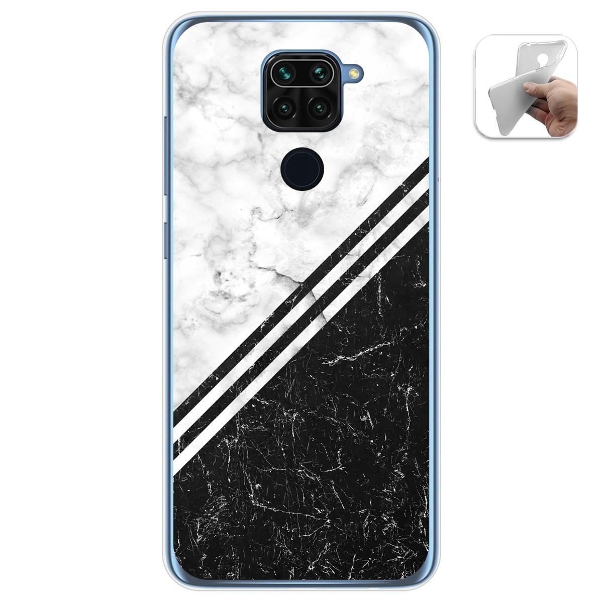 Funda Gel Tpu para Xiaomi Redmi Note 9 diseño Mármol 01 Dibujos