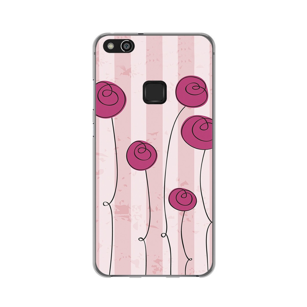 Funda Gel Tpu para Huawei P10 Lite Diseño Flores Vintage Dibujos