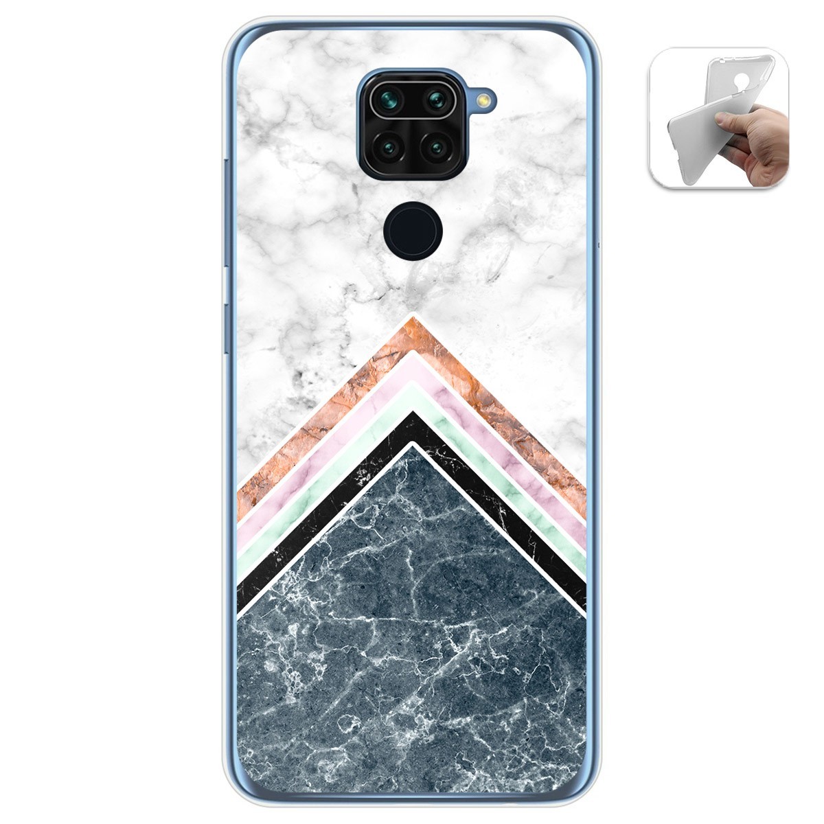 Funda Gel Tpu para Xiaomi Redmi Note 9 diseño Mármol 05 Dibujos