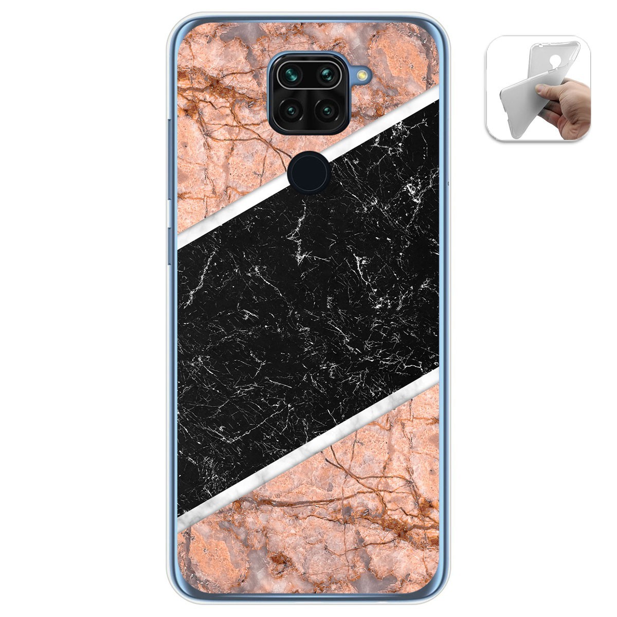 Funda Gel Tpu para Xiaomi Redmi Note 9 diseño Mármol 07 Dibujos