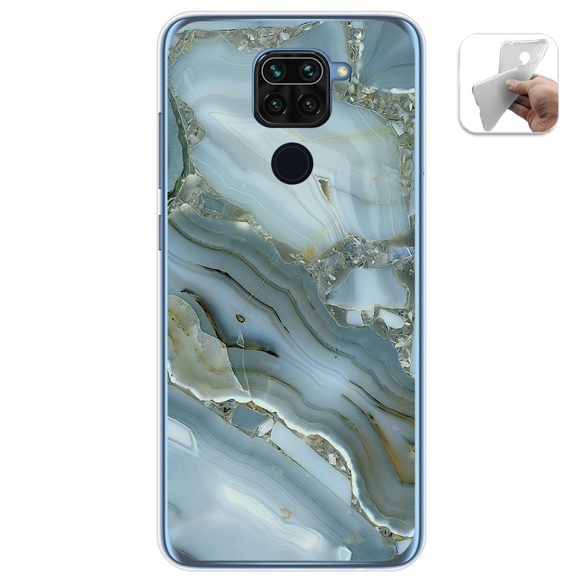 Funda Gel Tpu para Xiaomi Redmi Note 9 diseño Mármol 09 Dibujos