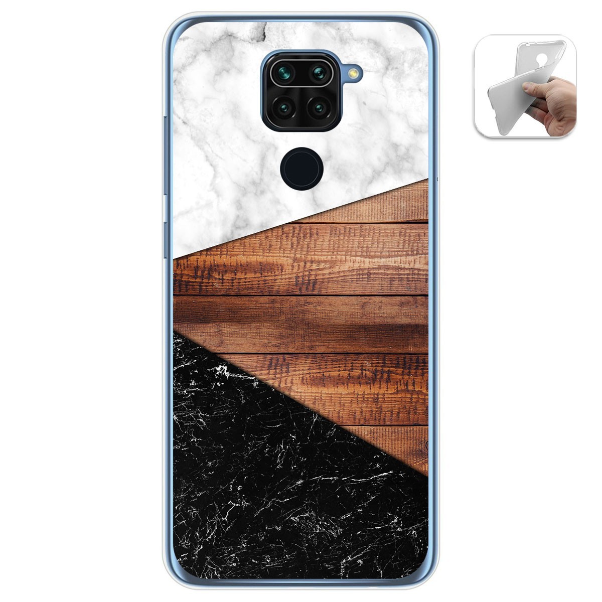 Funda Gel Tpu para Xiaomi Redmi Note 9 diseño Mármol 11 Dibujos