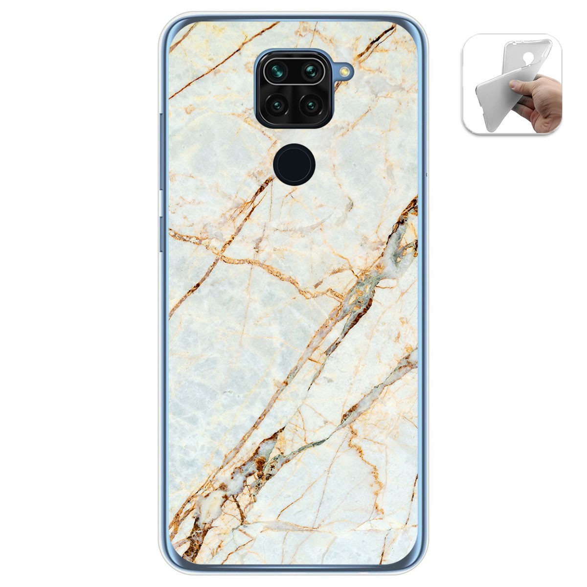 Funda Gel Tpu para Xiaomi Redmi Note 9 diseño Mármol 13 Dibujos
