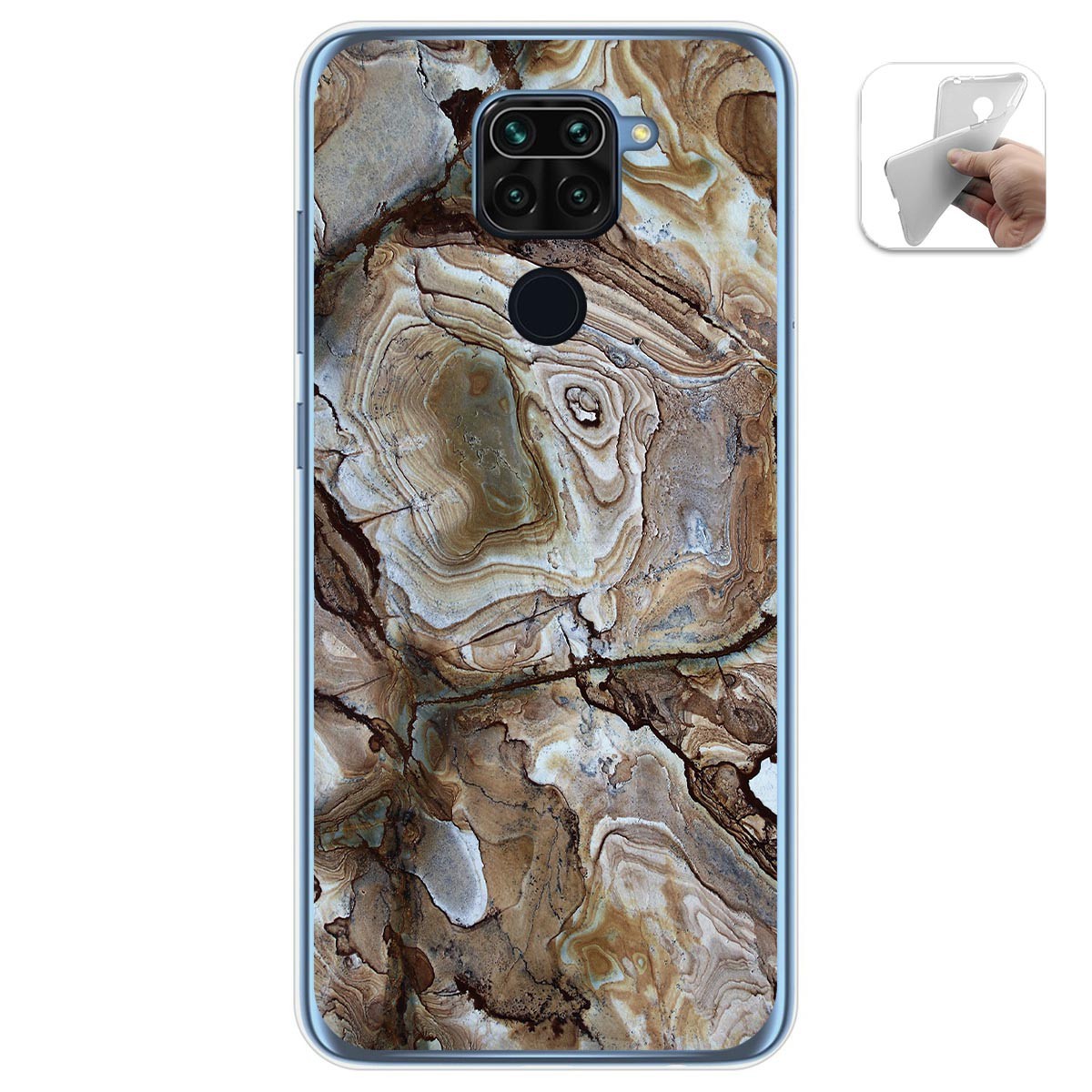Funda Gel Tpu para Xiaomi Redmi Note 9 diseño Mármol 14 Dibujos