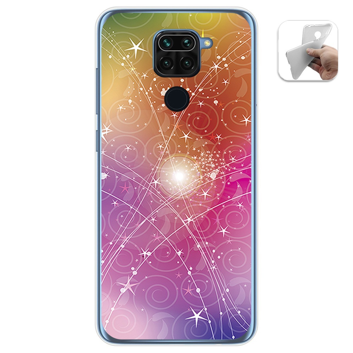 Funda Gel Tpu para Xiaomi Redmi Note 9 diseño Abstracto Dibujos