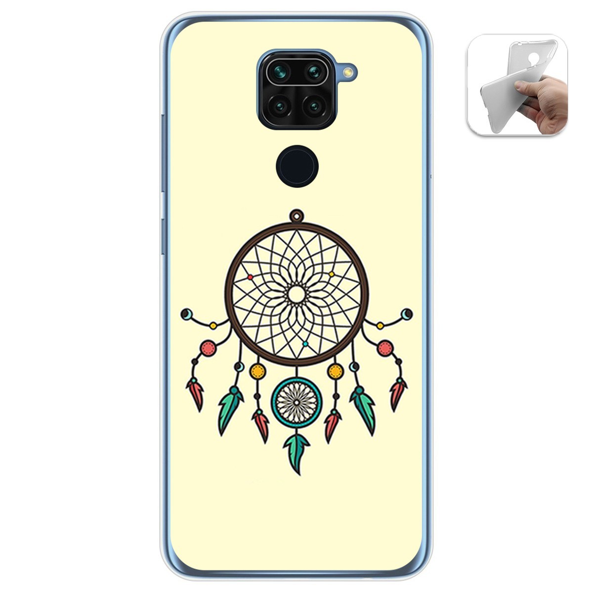 Funda Gel Tpu para Xiaomi Redmi Note 9 diseño Atrapasueños Dibujos