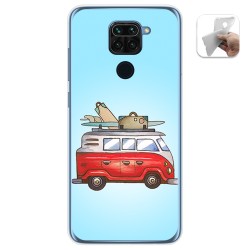 Funda Gel Tpu para Xiaomi Redmi Note 9 diseño Furgoneta Dibujos
