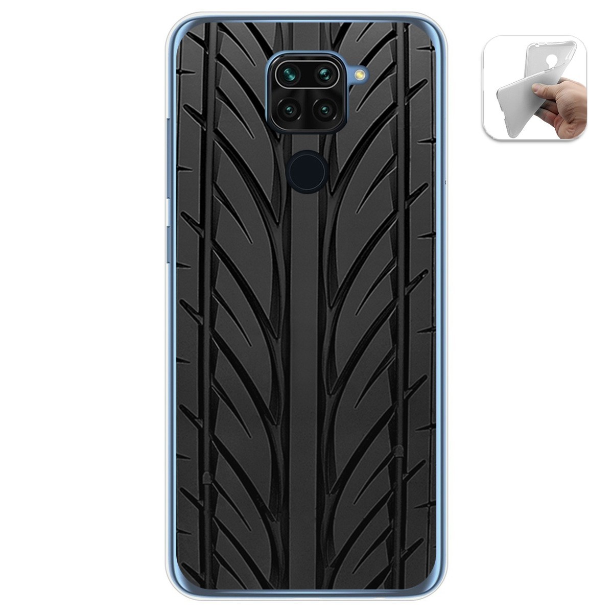 Funda Gel Tpu para Xiaomi Redmi Note 9 diseño Neumatico Dibujos
