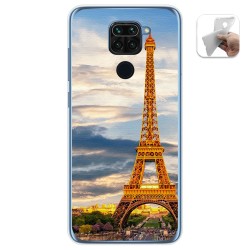 Funda Gel Tpu para Xiaomi Redmi Note 9 diseño Paris Dibujos