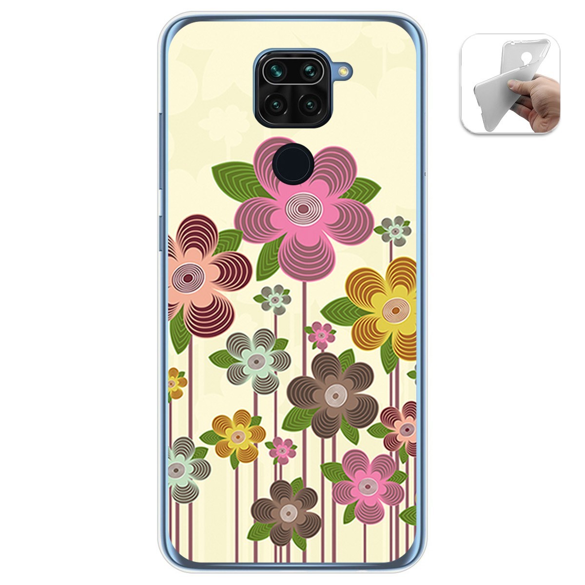 Funda Gel Tpu para Xiaomi Redmi Note 9 diseño Primavera En Flor Dibujos