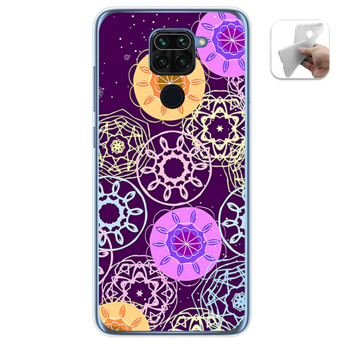 Funda Gel Tpu para Xiaomi Redmi Note 9 diseño Radial Dibujos