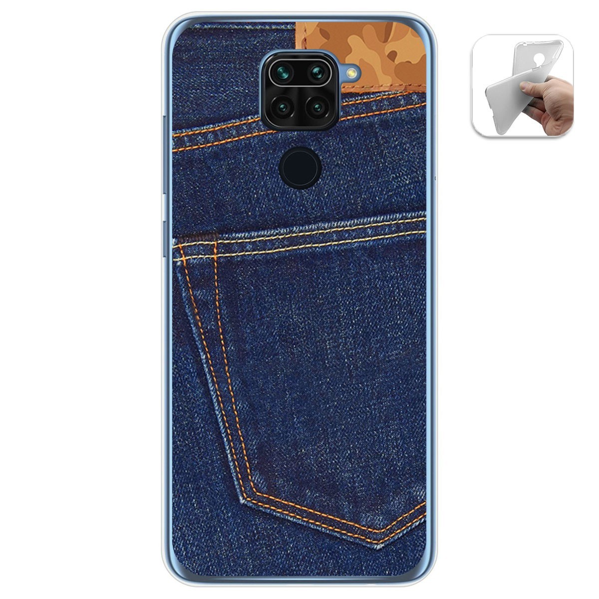 Funda Gel Tpu para Xiaomi Redmi Note 9 diseño Vaquero Dibujos