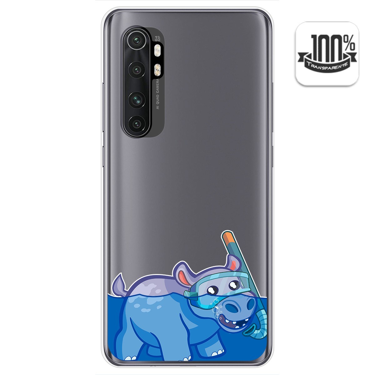 Funda Gel Transparente para Xiaomi Mi Note 10 Lite diseño Hipo Dibujos