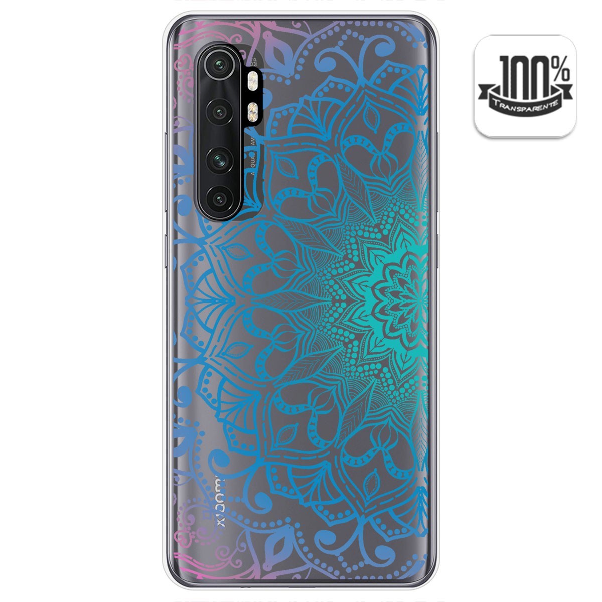 Funda Gel Transparente para Xiaomi Mi Note 10 Lite diseño Mandala Dibujos
