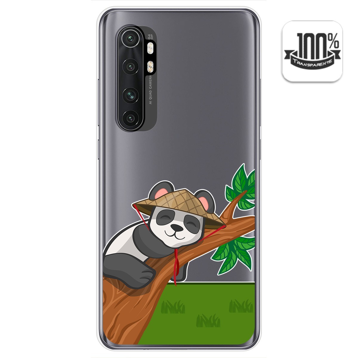 Funda Gel Transparente para Xiaomi Mi Note 10 Lite diseño Panda Dibujos