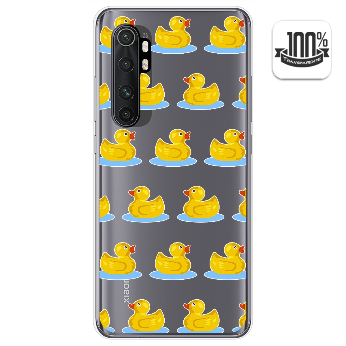 Funda Gel Transparente para Xiaomi Mi Note 10 Lite diseño Pato Dibujos