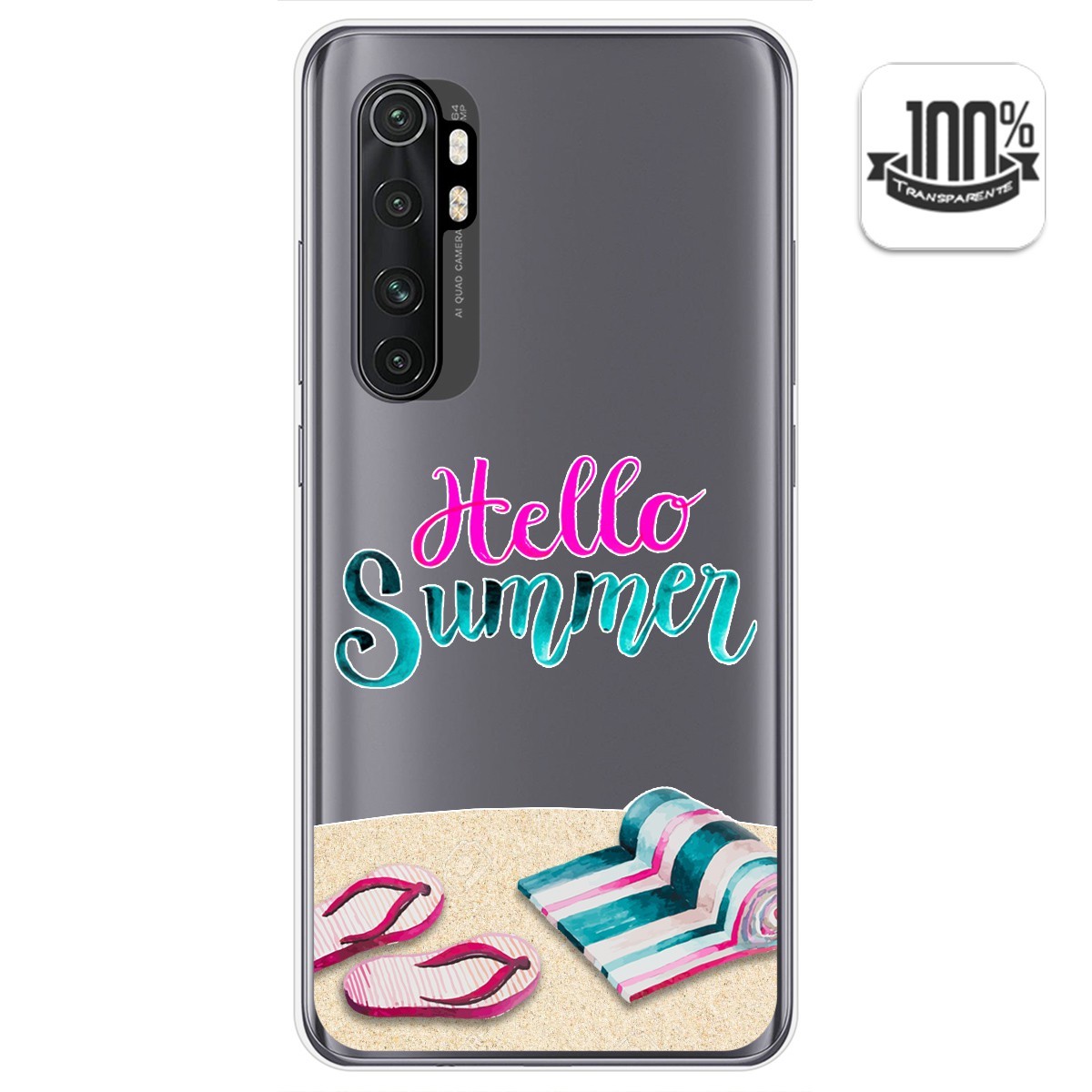 Funda Gel Transparente para Xiaomi Mi Note 10 Lite diseño Summer Dibujos