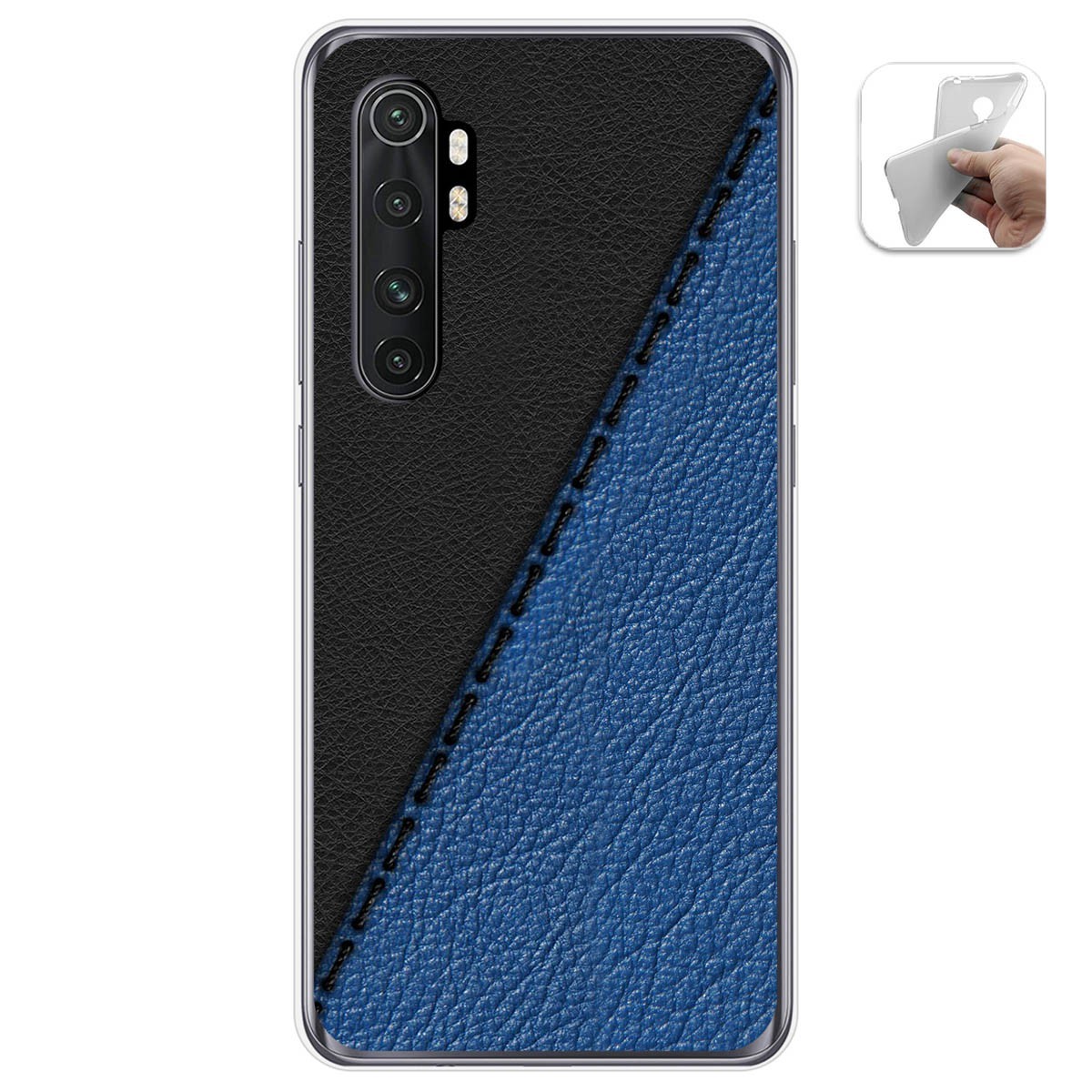 Funda Gel Tpu para Xiaomi Mi Note 10 Lite diseño Cuero 02 Dibujos