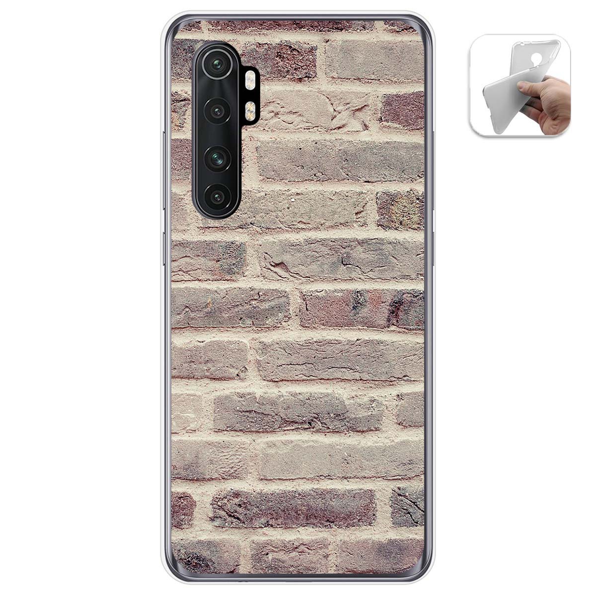 Funda Gel Tpu para Xiaomi Mi Note 10 Lite diseño Ladrillo 01 Dibujos