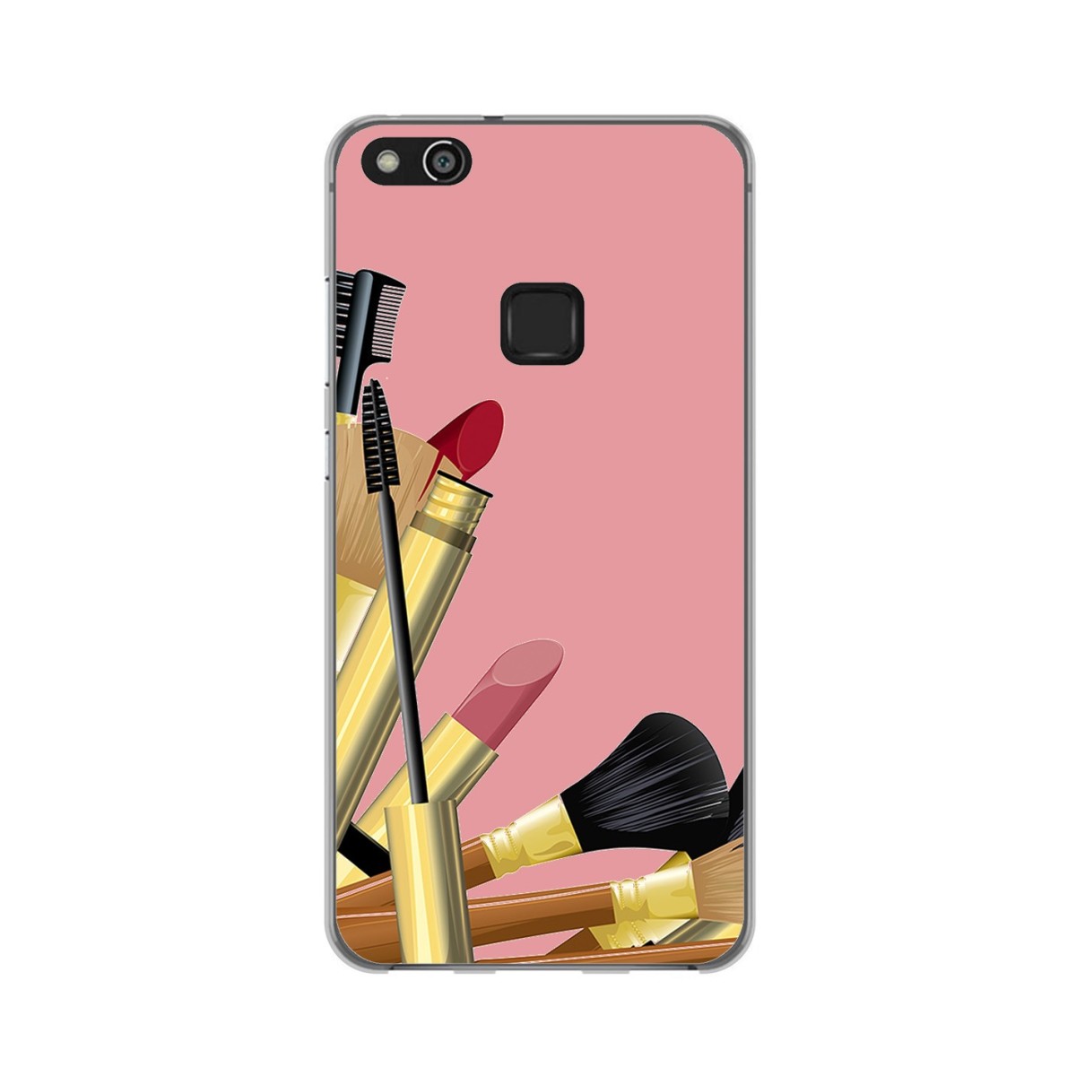 Funda Gel Tpu para Huawei P10 Lite Diseño Brochas Dibujos