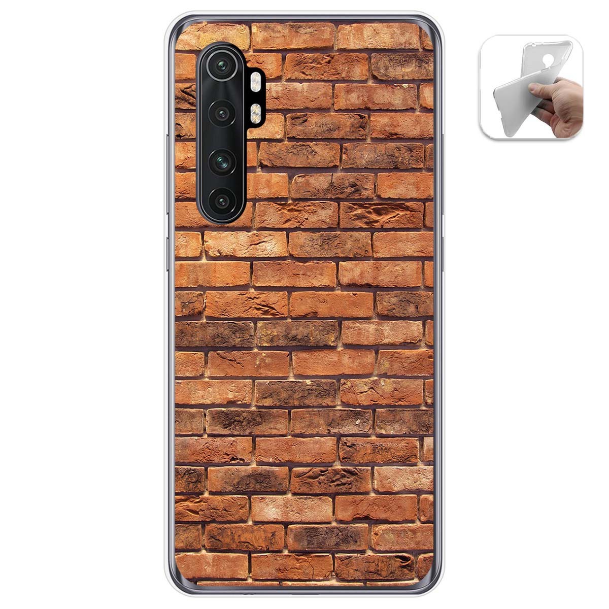 Funda Gel Tpu para Xiaomi Mi Note 10 Lite diseño Ladrillo 04 Dibujos