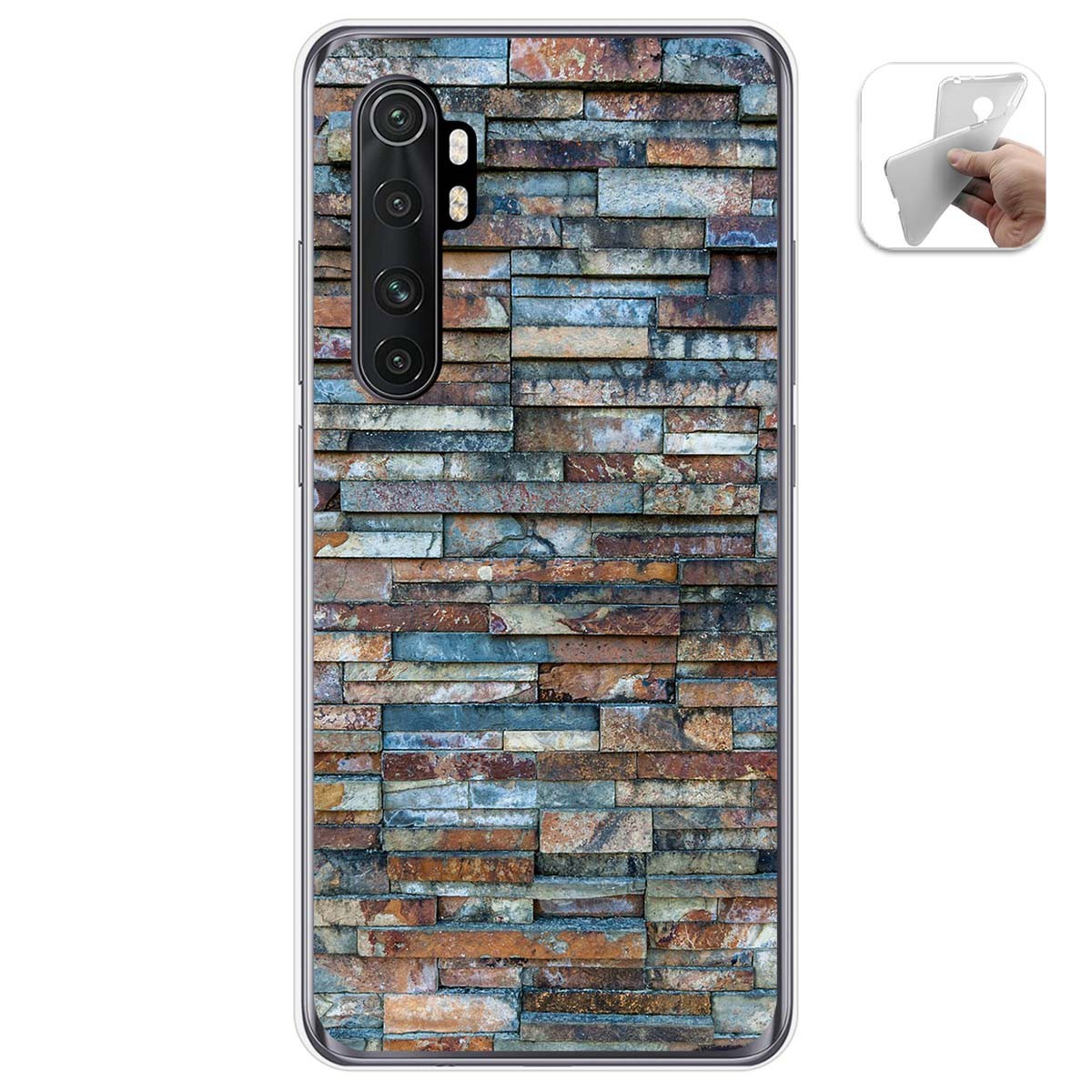 Funda Gel Tpu para Xiaomi Mi Note 10 Lite diseño Ladrillo 05 Dibujos