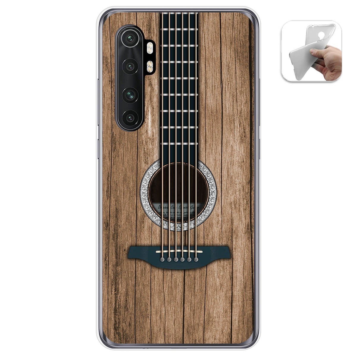 Funda Gel Tpu para Xiaomi Mi Note 10 Lite diseño Madera 11 Dibujos