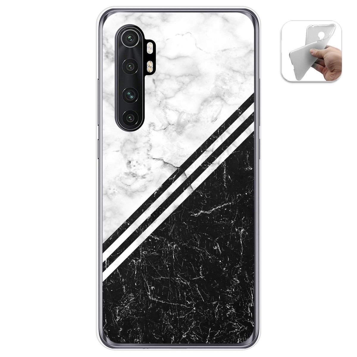 Funda Gel Tpu para Xiaomi Mi Note 10 Lite diseño Mármol 01 Dibujos