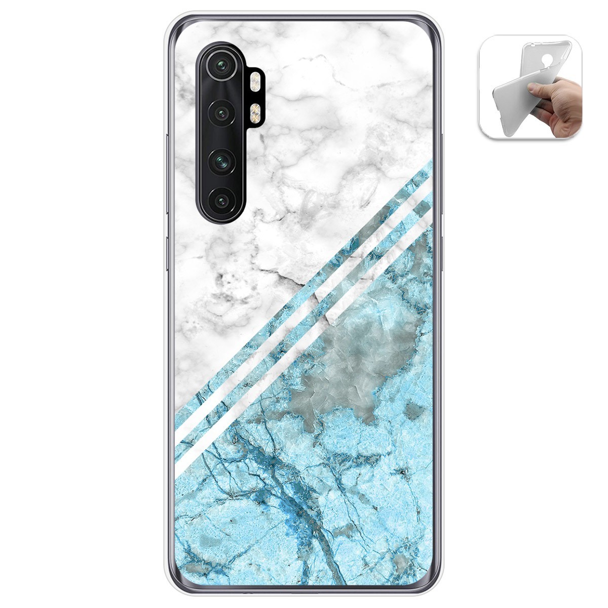 Funda Gel Tpu para Xiaomi Mi Note 10 Lite diseño Mármol 02 Dibujos