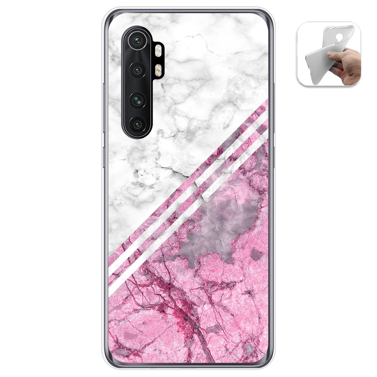Funda Gel Tpu para Xiaomi Mi Note 10 Lite diseño Mármol 03 Dibujos