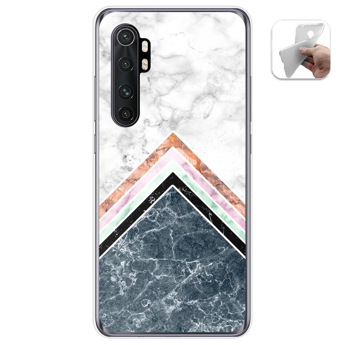 Funda Gel Tpu para Xiaomi Mi Note 10 Lite diseño Mármol 05 Dibujos
