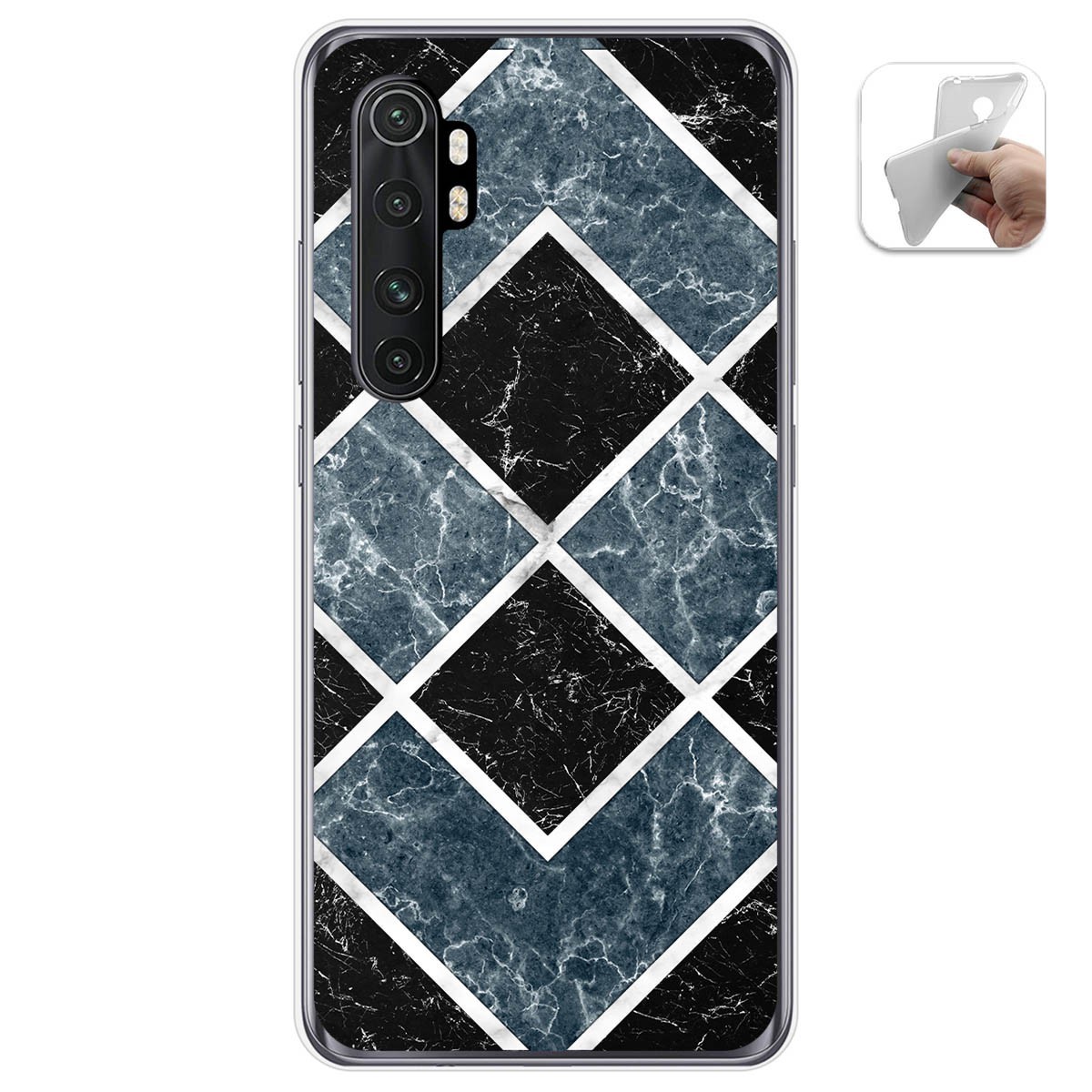 Funda Gel Tpu para Xiaomi Mi Note 10 Lite diseño Mármol 06 Dibujos
