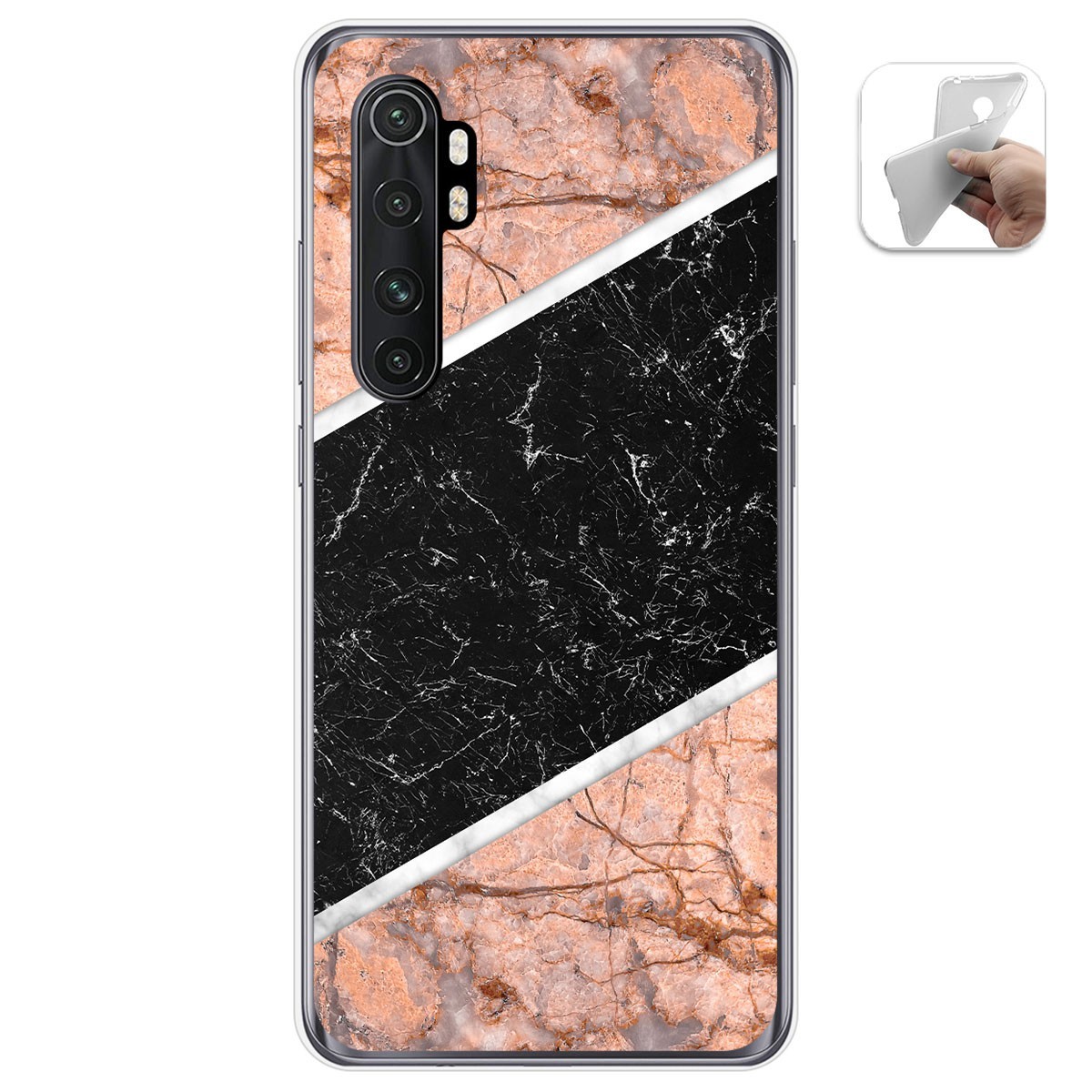 Funda Gel Tpu para Xiaomi Mi Note 10 Lite diseño Mármol 07 Dibujos
