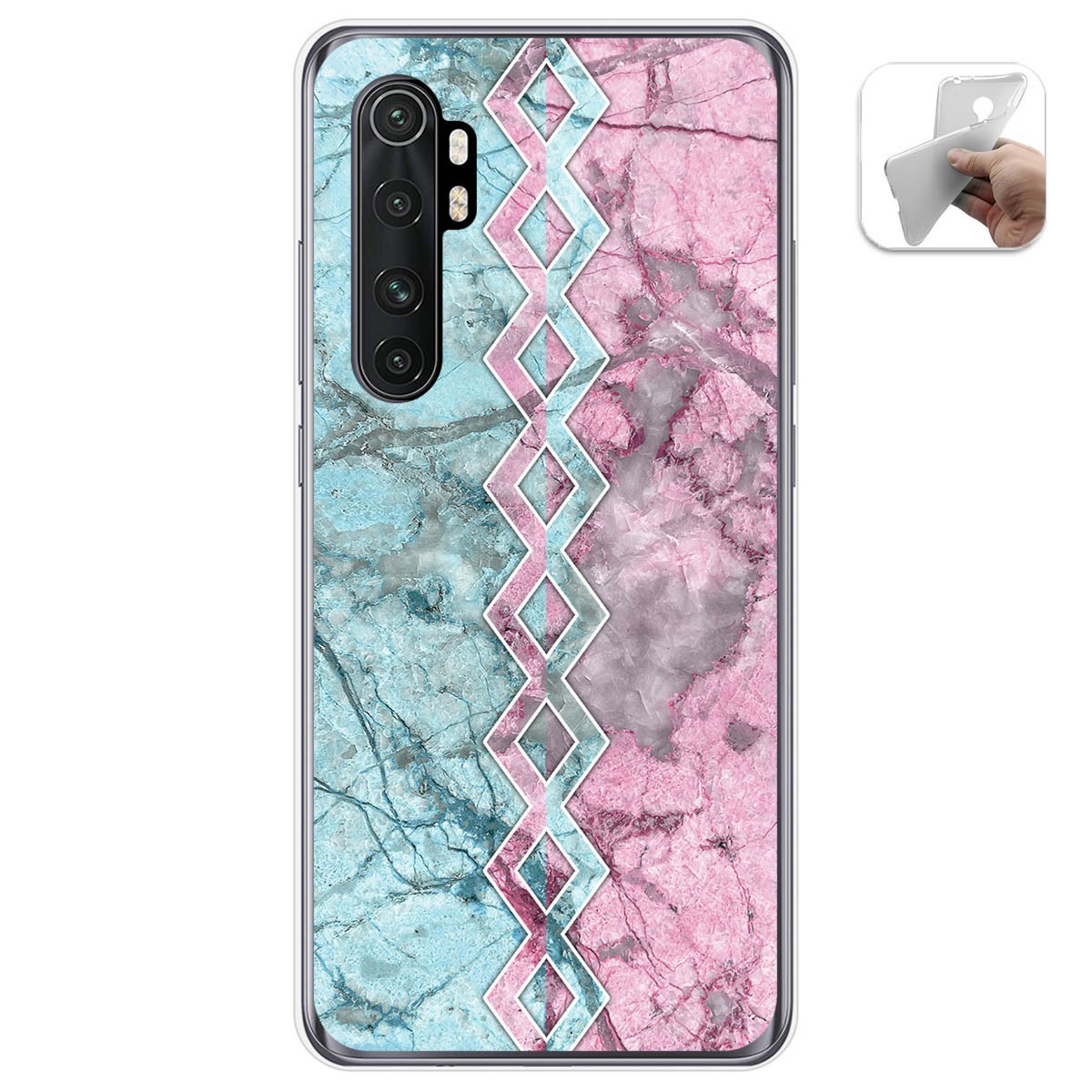 Funda Gel Tpu para Xiaomi Mi Note 10 Lite diseño Mármol 08 Dibujos