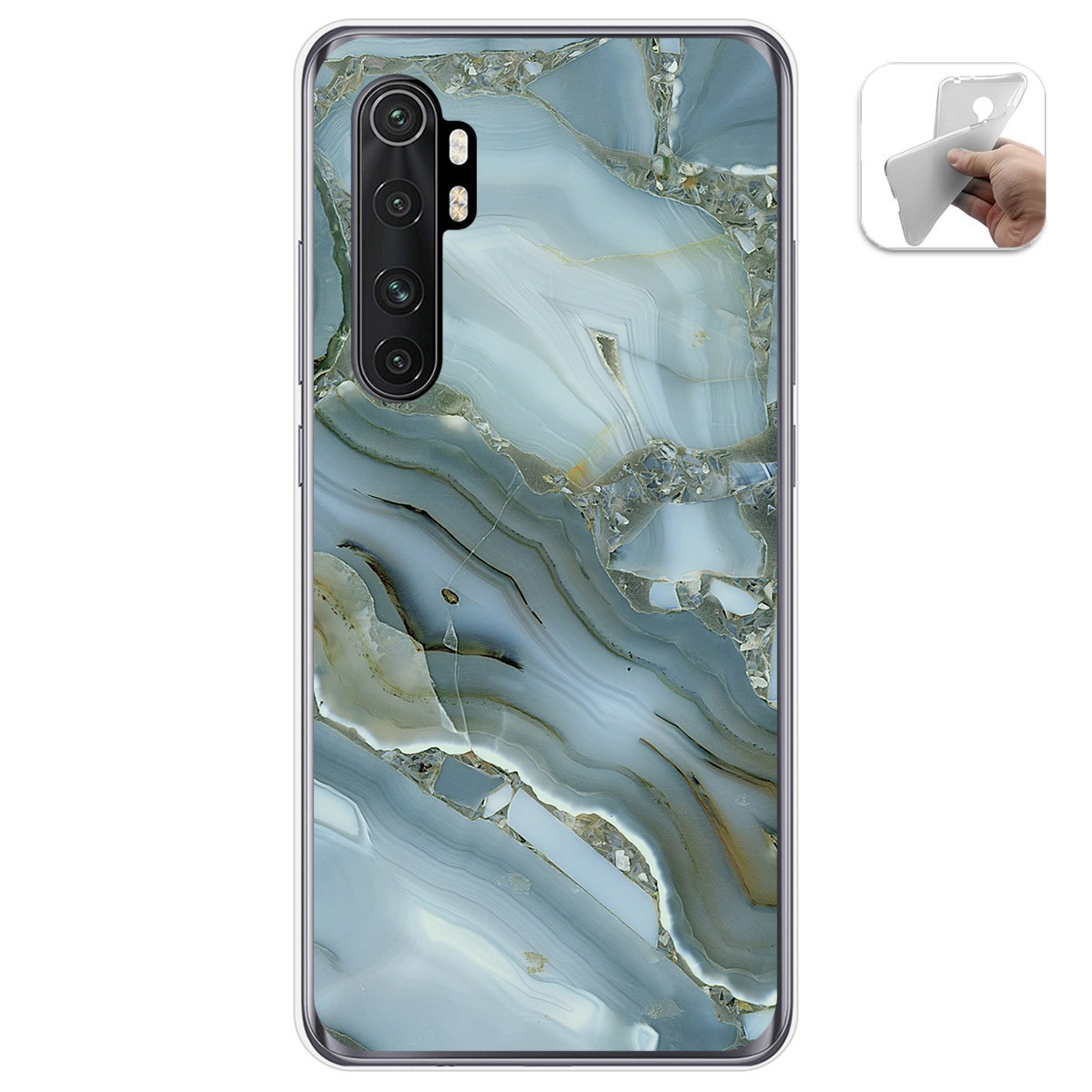 Funda Gel Tpu para Xiaomi Mi Note 10 Lite diseño Mármol 09 Dibujos