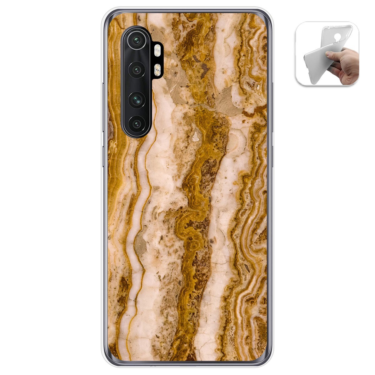 Funda Gel Tpu para Xiaomi Mi Note 10 Lite diseño Mármol 10 Dibujos