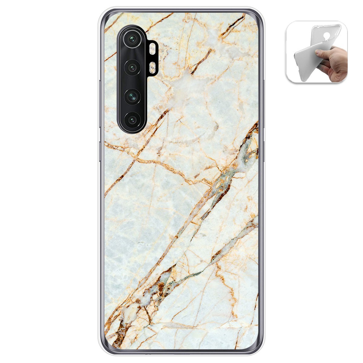 Funda Gel Tpu para Xiaomi Mi Note 10 Lite diseño Mármol 13 Dibujos