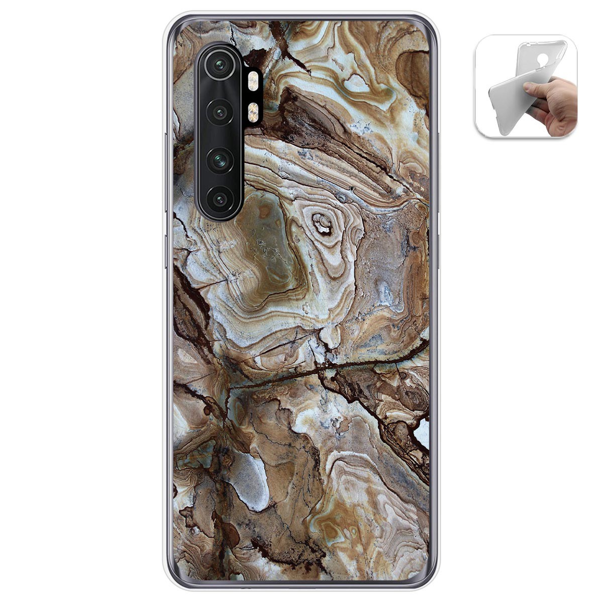Funda Gel Tpu para Xiaomi Mi Note 10 Lite diseño Mármol 14 Dibujos