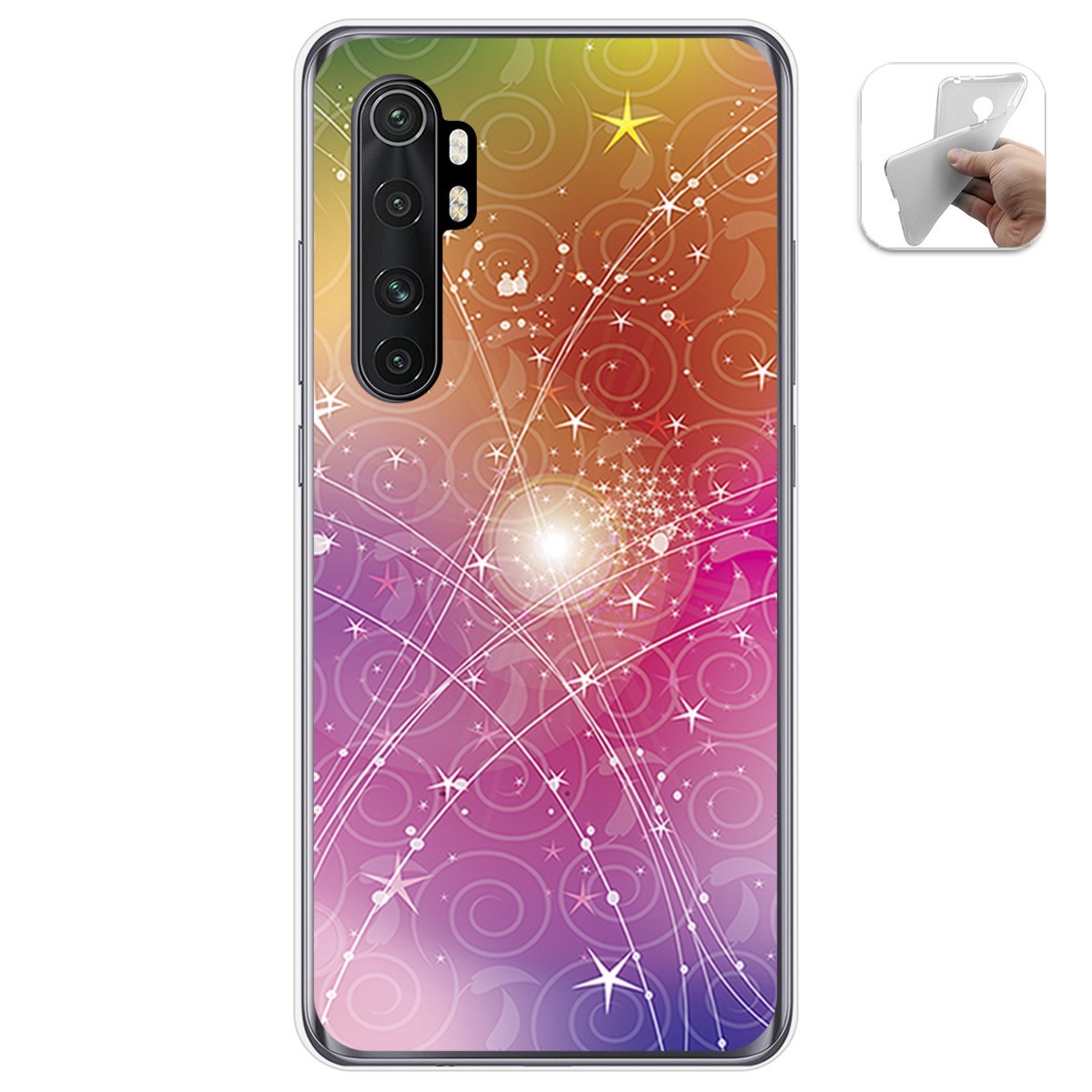 Funda Gel Tpu para Xiaomi Mi Note 10 Lite diseño Abstracto Dibujos