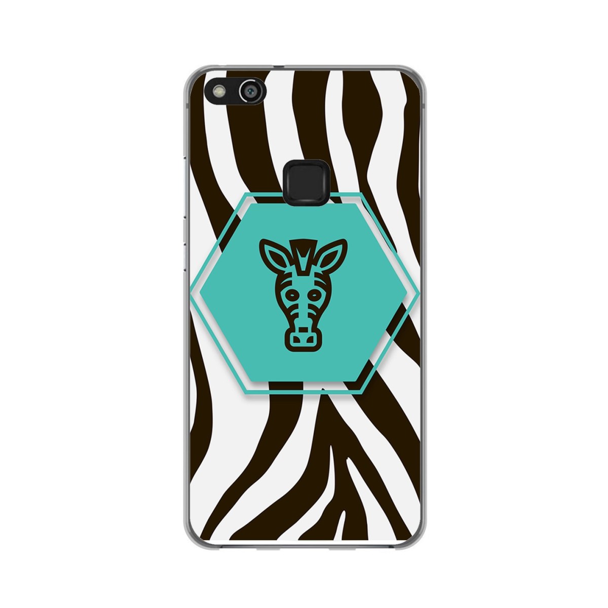 Funda Gel Tpu para Huawei P10 Lite Diseño Cebra Dibujos