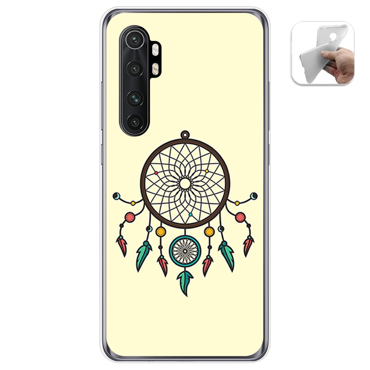 Funda Gel Tpu para Xiaomi Mi Note 10 Lite diseño Atrapasueños Dibujos
